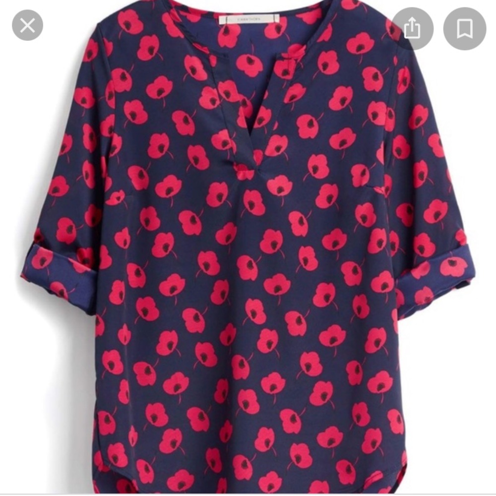 41 hawthorn poppy blouse. Size large.